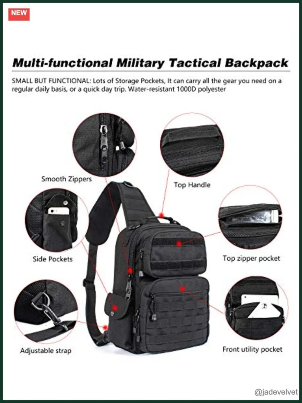 Military Tactical Backpack Assault Pack Sling Bag Molle Backpack